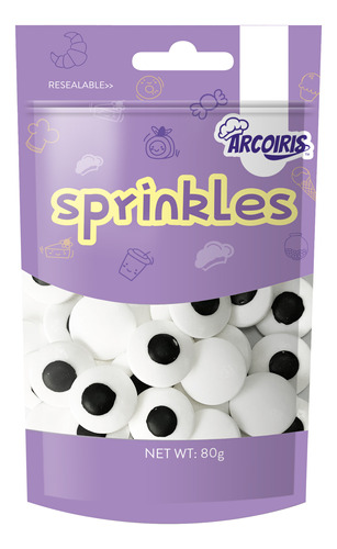 Sprinkles Ojos Grandes 1.8 Cm De Dulce Ojitos Caramelo 80g 