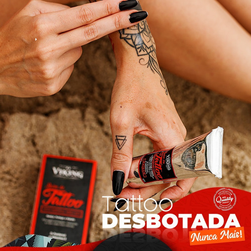 Kit 3 Balm Hidratante Realça Tatuagem / Tattoo 60ml Viking