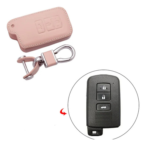 Capa Couro Chave De Presença Carro Toyota Corolla Xei