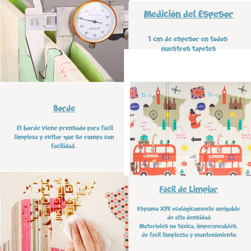 Tapete De Juego Papubaby Plegable Multiusos 150 X 200 Cm Carretera