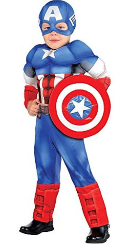 Traje De Halloween Clásico De Capitán América, 2t
