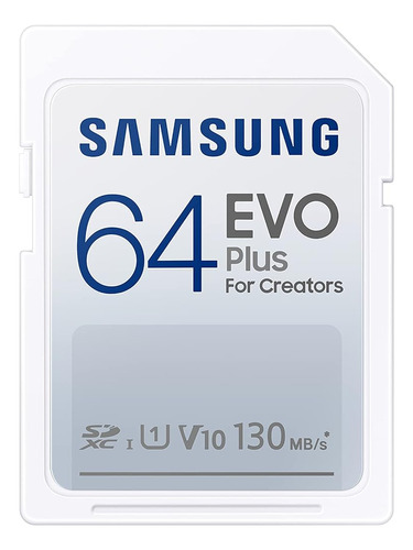 Samsung Evo Plus Full Size 64 Gb Tarjeta Sdxc 130mb/s Full H