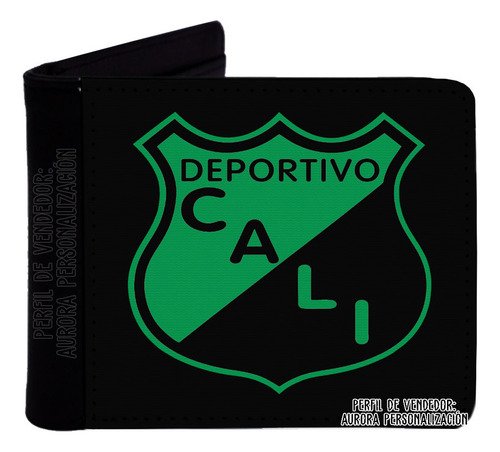 Billetera Cartera Cuero Sintético Equipo Cali Futbol 04