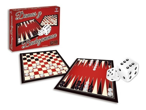 Damas Y Backgammon Juego De Mesa 2 En 1