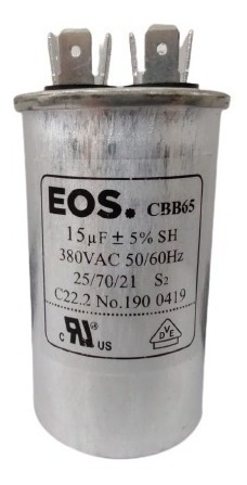 Capacitor 15 Uf Cbb65 (aluminio) Para Ar Condicionado Split 