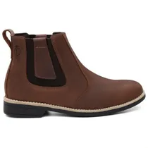 Comprar Botina Bota Chelsea Masculina Couro Legítimo Palmilhas D Gel