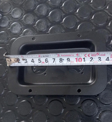 2 Pzas Tapa Placa Metalica 2 Orificios P/ Bafle 2conectores