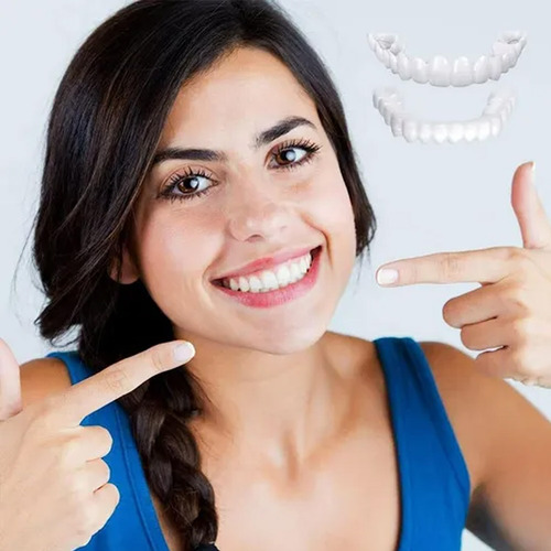 2kit Dientes Postizos Temporal De Silicona Carillas Dentales