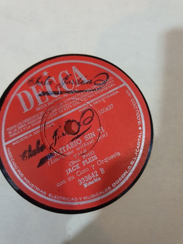Disco De Pasta-lote 5 Decca-529-los Temas En Las Fotos