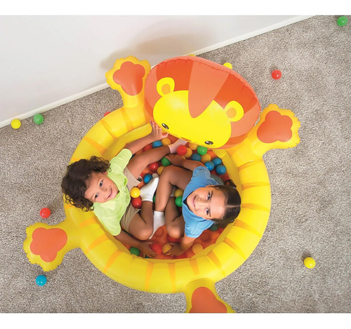 Piscina Bestway Leon Inflable Con Pelotas 111x98x61.5cm