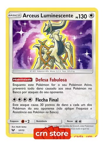 Carta Pokémon Lendário Palkia Lendas Luminescentes