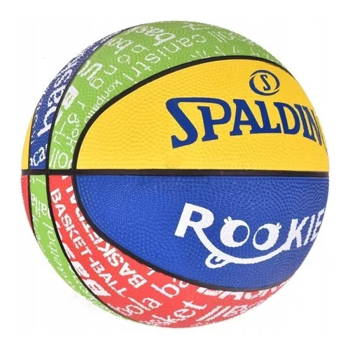 Bola de Basquete - NBA - Azul e Amarelo - Rookie Gear Outdoor Júnior - Tam  5 - Spalding