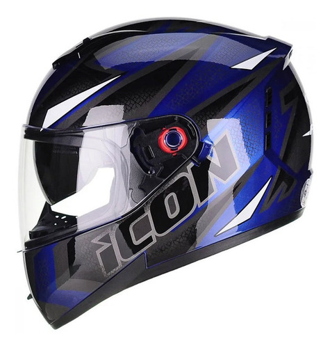 Imagem 2 de 4 de Capacete Peels Icon Fast Azul Metálico/branco