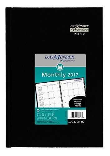 Planificador Mensual Dayminder 2017, Tapa Dura, 7-7/8 X 11