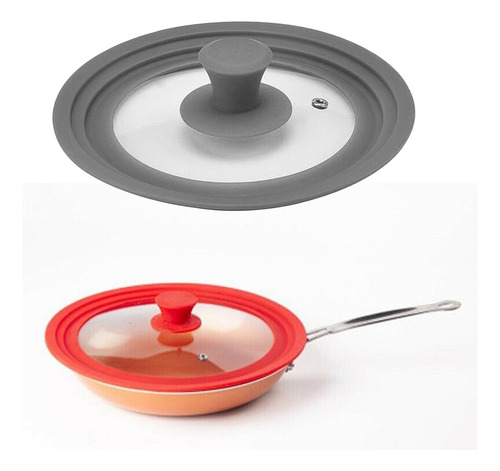 Tapa De Vidrio Templado Multifunción 28 A 30 A 32cm Gris