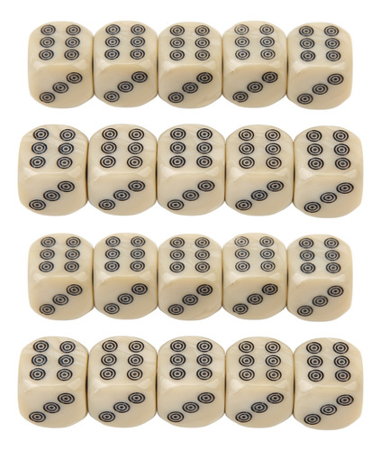 20 Unidades De CĂrculos De Grano De Perla Blanca De Seis Lad