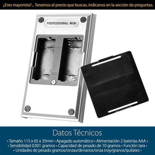 Imagen 3 de 5 de Bascula Digital 0.001gr X 10g Miligramos Gramos Envío Gratis
