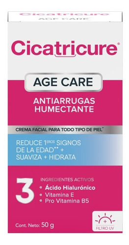 Cicatricure Age Care Antiarrugas Humectante Crema Facial 50g Momento de aplicación Día/Noche Tipo de piel Todos