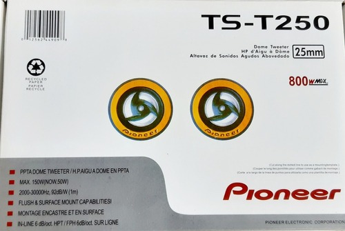 Tweeter Pioneer Ts-t250 - 150 Watts  1 Par