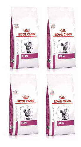 Kit 4 Unidades Royal Canin Ração Vet. Fiet Feline Renal 500g