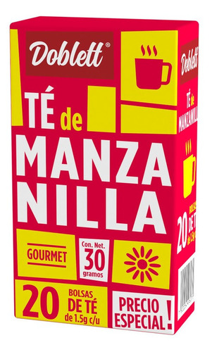 Té Doblett Manzanilla 20 Bolsas