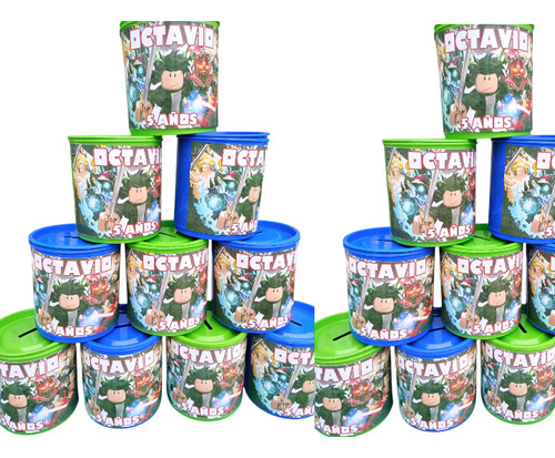 Combo Cotillon X 25 Alcancías + Bolsita Personalizada