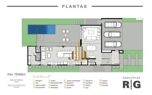 Casa Com 4 Suites À Venda, 388 M² Por R$ 3.300.000 - Gênesis 2 - Santana De Parnaíba/sp - Ca2266