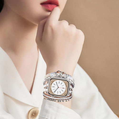 Pulsera De Cuero Bohemia Compatible Con Apple Watch Band De