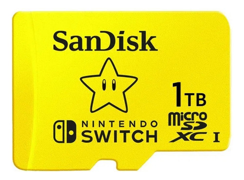 Memoria Sandisk 1tb Micro Sdxc Nintendo Switch 100mb/s 4k Tarjeta de Memoria MicroSD 1TB SanDisk Para Nintendo Switch, Velocidad de Transferencia de hasta 100MB/s, Ideal Para Juegos y Descargas Rápida