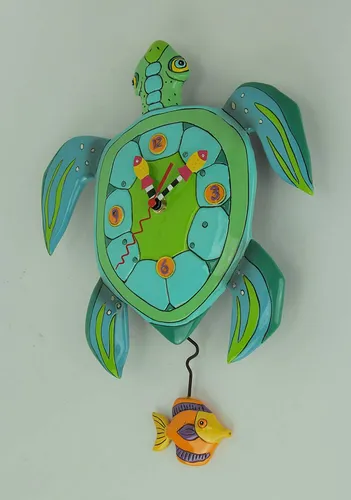 Allen Designs P Reloj De Pared Con Péndulo De Tortuga Capr