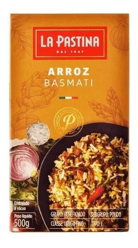 Arroz Basmati La Pastina 500g Importado - Aromático  