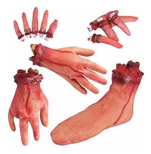 Halloween Blood Props Fake Scared Seved Hand Broken For Haun