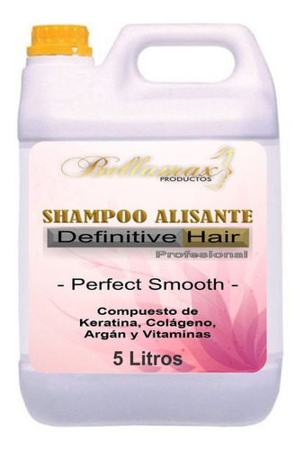 Bidon Shampoo Alisante Nanoplastia De Bellamax 5 Litro