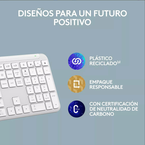 Teclado Slim K950 Blanco Español Latino Logitech