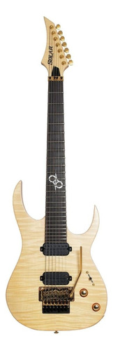 Guitarra elétrica Solar SB1.7FR type sb de  bordo/mogno flame natural fosco com diapasão de ébano