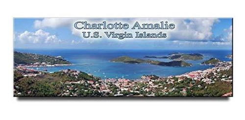 Imán De Nevera Panorámica De Charlotte Amalie, Recuerdo De V