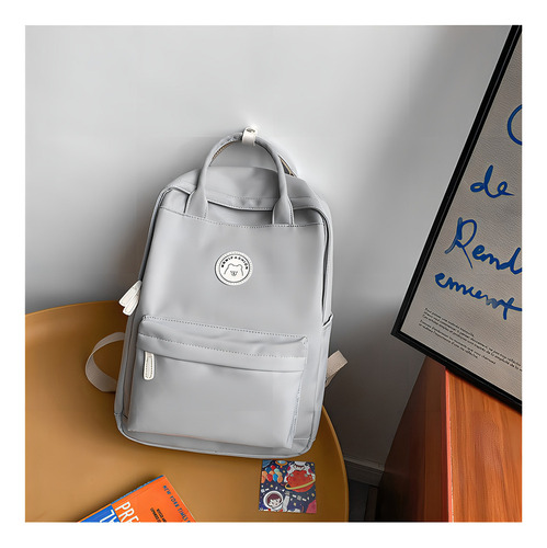 A Mochila Kawaii Aesthetic Para Mujer, Diseño De Oso, Color Azul