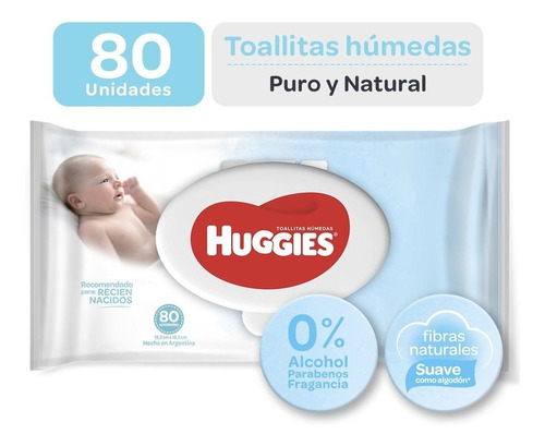 Huggies Toallitas Puro Y Natural De 80uni Magistral Lacroze