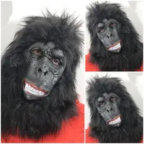 Comprar Máscara Halloween Gorila Color Negro Importada Látex.
