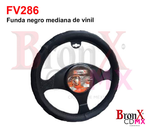 Funda Para Volante Vinil Bronx Cara Color Liso Mediana
