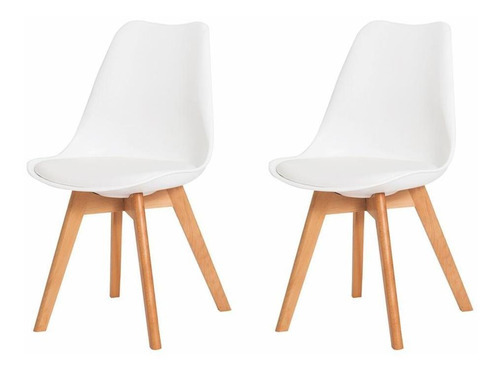 Kit 2 Cadeiras Para Mesa De Jantar Sala Leda Saarinen Design