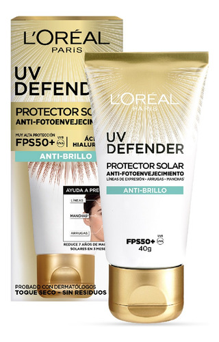 Protector Solar Fps50+ L'oréal Paris Uv Defender Anti-brillo