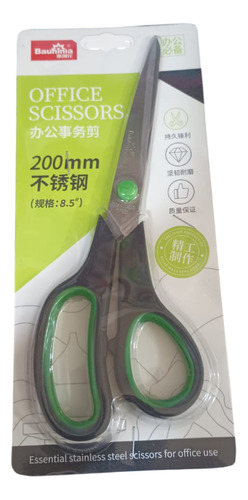 Tijeras Delgadas Para Oficina De 200mm Verde