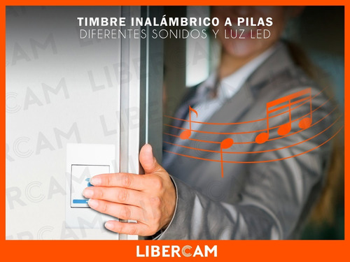 Imagen 9 de 10 de Timbre Inalambrico A Pilas Con Sonido. Sin Luz, Sin Cables