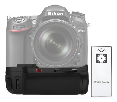 Apretón De La Batería Mb-d11 Para Nikon D7000 Cámara Como Ba