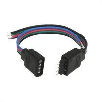 Comprar Conector Rgb Macho Hembra con cable 4 Pines Conexión Extensión Luz Led Rgb color Demasled x1