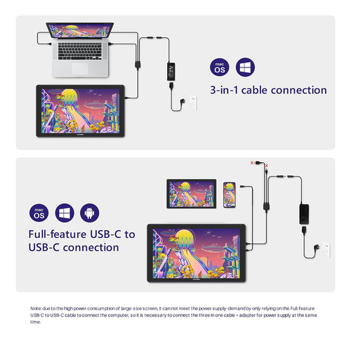 Huion Kamvas 24 Plus Qhd - Tableta De Dibujo Gráfico Con Pan