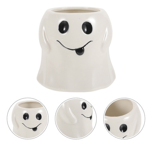 Maceta Con Forma De Calavera, Decoración De Halloween, Sin P