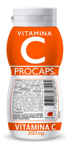 Vitamina C Procaps 500mg X 30 Capsulas