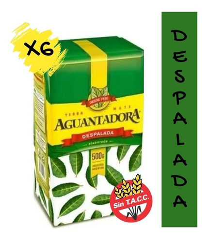 Yerba Aguantadora Despalada 500gr X6 -tipo Canarias Tigre